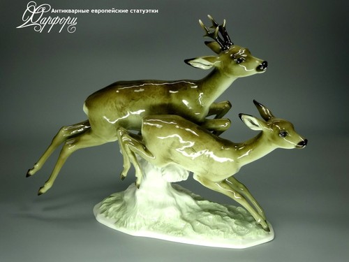 Купить фарфоровые статуэтки Hutschenreuther, Бегущие косули, Германия